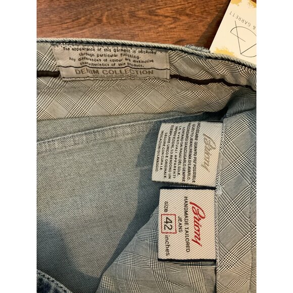 Brioni Blue Dark Wash Denim Silvio Jeans Slim Leg Jeans, Size 42 - Picture 3 of 5